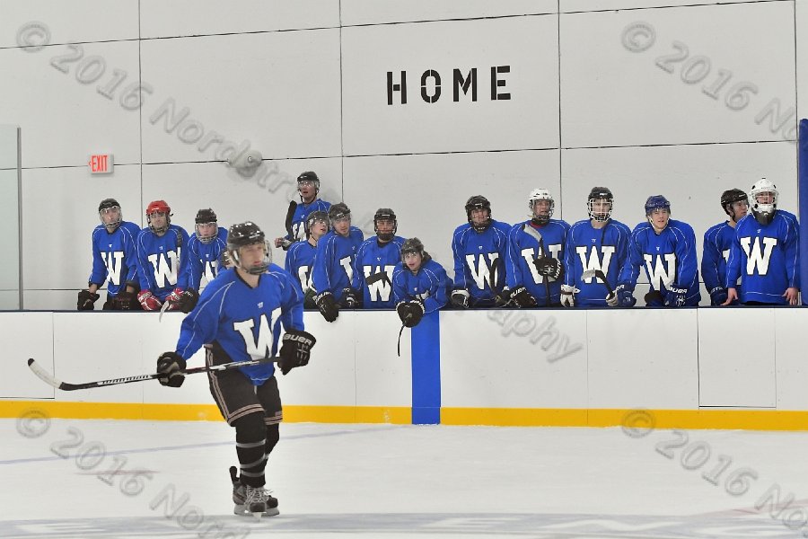Wheaton College Men\'s Ice Hockey vs Middlesex Community College. - Photo By: KEITH NORDSTROM
